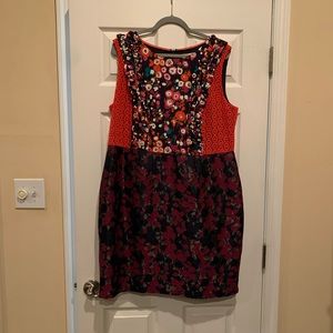 Boden Multi-fabric Colorful Cocktail Dress - 16R